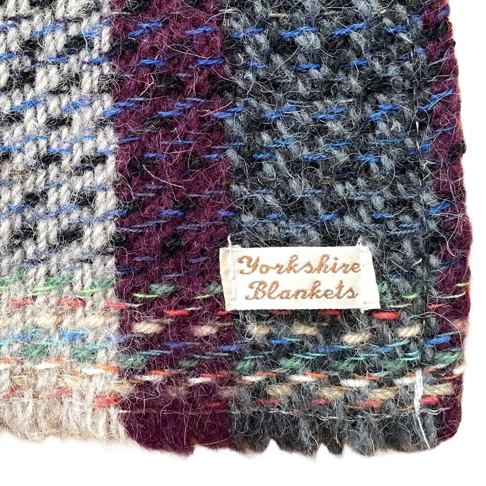 Yorkshire Blankets Woven Wool Blend Cape, Multicolour, Handmade in UK, One Size - Picture 7 of 7